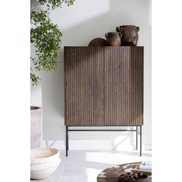 Smeđi ormarić u dekoru hrasta 100x140 cm Halifax – Rowico-image-1