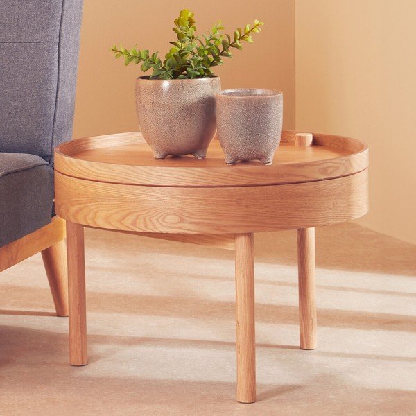 Okrugao pomoćni stol u dekoru bora ø 60 cm Viborg – Premier Housewares-image-1