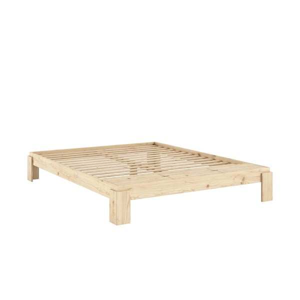 Bračni krevet od masivnog bora s podnicom 180x200 cm u prirodnoj boji Layers – Karup Design