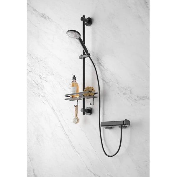 Crna kupaonska polica Metaltex Origin-image-4