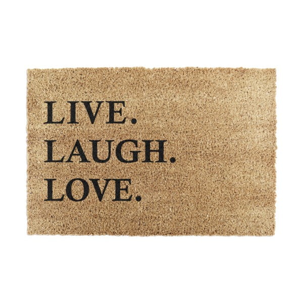 Otirač od kokosovih vlakana 40x60 cm Live Laught Love – Artsy Doormats