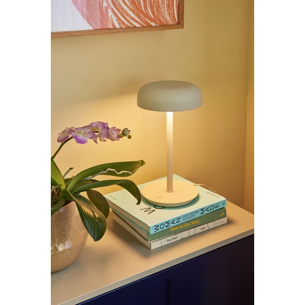 Krem LED stolna lampa s mogućnosti zatamnjivanja (visina 37 cm) Velo – Hübsch-image-2