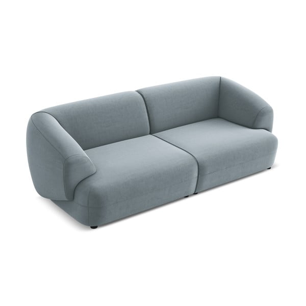 Svijetlo plava baršunasti sofa 232 cm Moana – Makamii-image-1