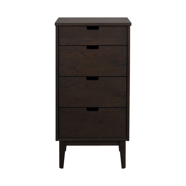 Komoda od punog hrasta u tamnoj prirodnoj boji 45x92x38 cm Garrison – Rowico-image-1