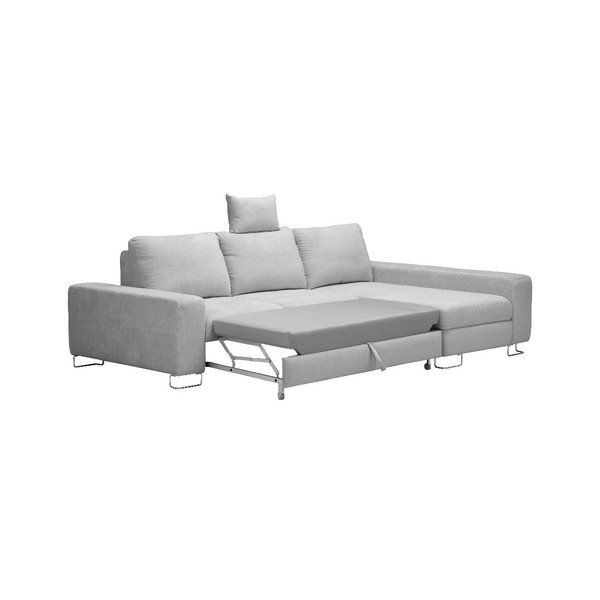 Svijetlo sivi kutni kauč na razvlačenje Windsor &amp; Co Sofas Alpha, desni kut-image-2