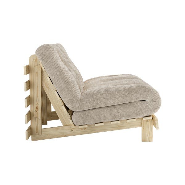 Krem sklopiva sofa od samta 140 cm Roots – Karup-image-4