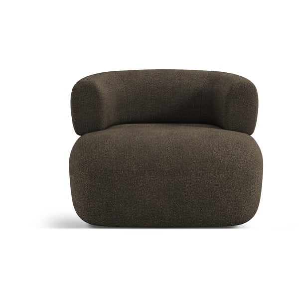 Smeđa fotelja od bouclé tkanine Jenny – Micadoni Home-image-1