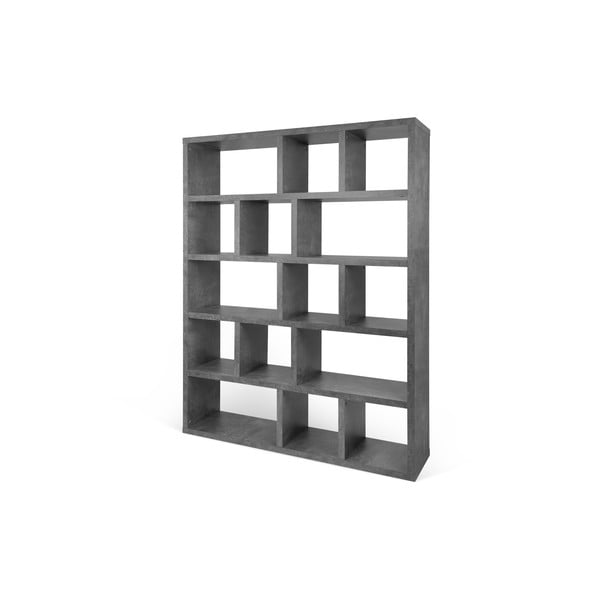 Siva biblioteka u betonskom dekoru 150x198 cm Berlin – TemaHome-image-2