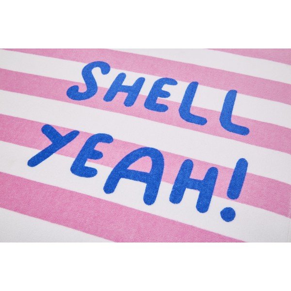 Ružičasti ručnik za plažu 160x76 cm Shell Yeah - Catherine Lansfield-image-1