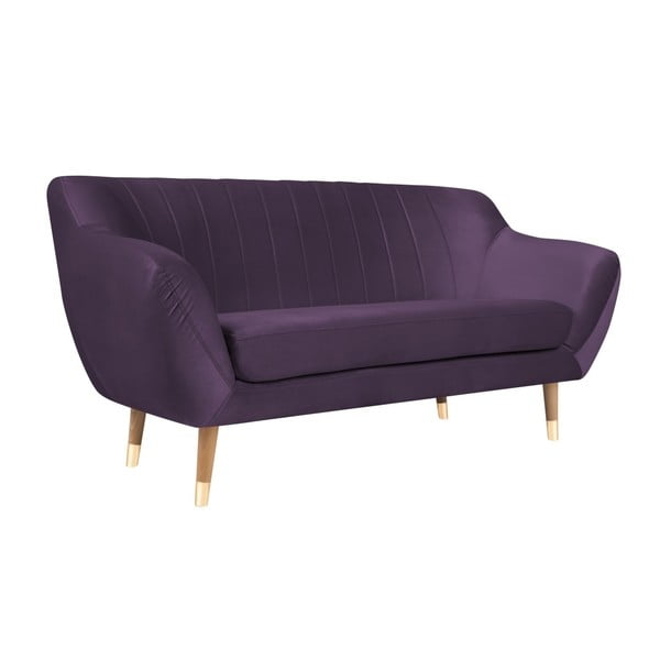 Ljubičasta baršunasta sofa Mazzini Sofas Benito, 158 cm-image-2