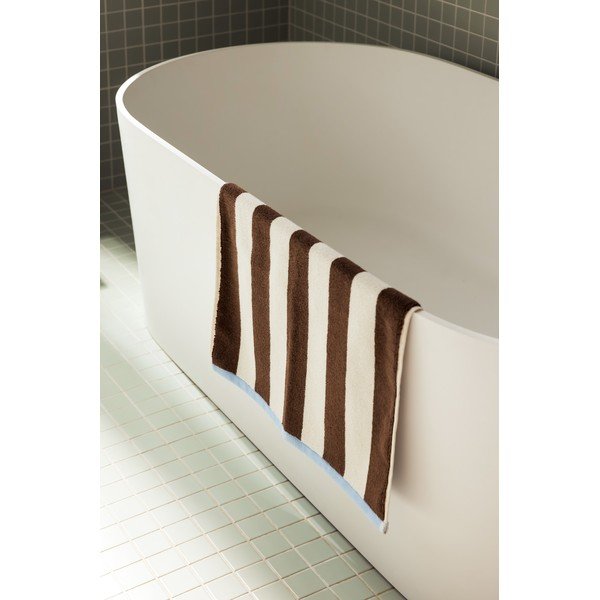 Smeđa/krem tekstilna kupaonska prostirka 50x80 cm Gobo – noo.ma-image-1