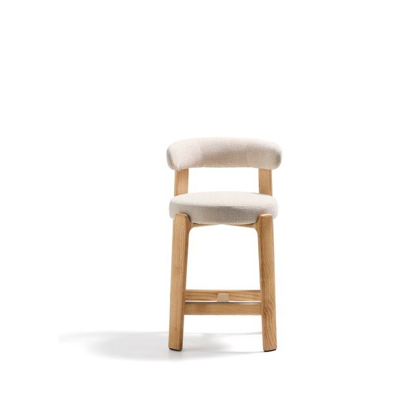 Bež/u svijetloj prirodnoj boji barska stolica od čvrste jeseni (visine sjedala 65 cm) Granite – Kave Home-image-2