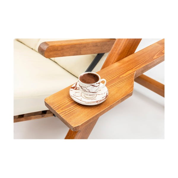 Krem/u prirodnoj boji vrtna ljuljačka od masivnog drveta Galata – Floriane Garden-image-4