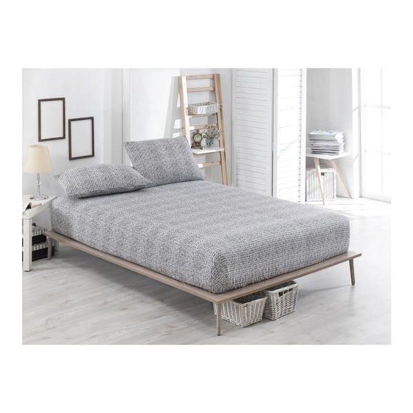 Siva posteljina za bračni krevet Rita, 160 x 240 cm