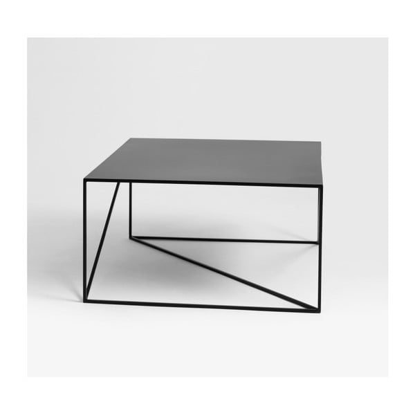 Crni stolić za kavu CustomForm Memo, 80 x 80 cm-image-4