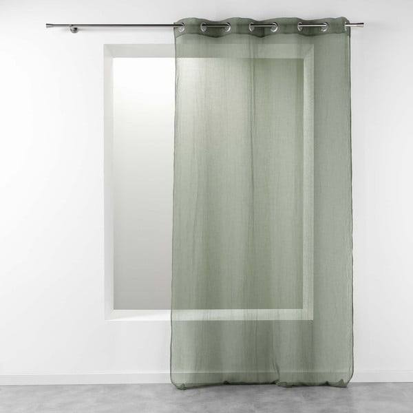 Kaki zelena prozirna zavjesa 140x280 cm Telma – douceur d'intérieur