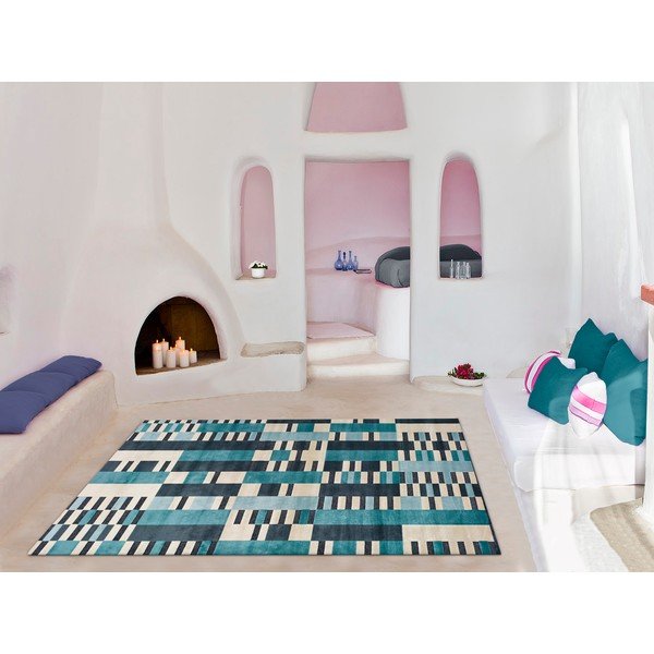 Plavi tepih Universal Farashe Stripes, 140 x 200 cm-image-1