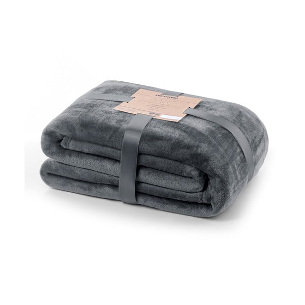Tamno siva DecoKing Mic deka od mikrovlakana, 150 x 200 cm
