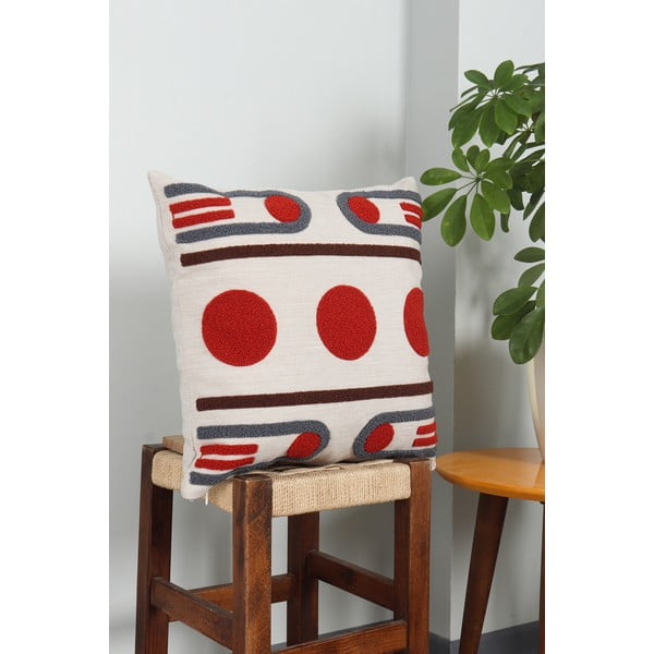 Lanena ukrasna jastučnica 43x43 cm Geometrik – Mioli Decor-image-2