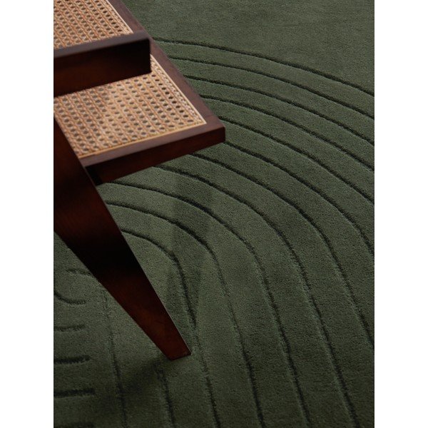 Tamno zeleni ručno rađen vunen tepih 80x150 cm Arcura – Vikosa-image-2