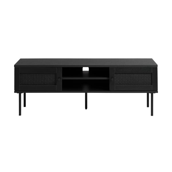 Crni TV stol u dekoru hrasta 120x43 cm Pensacola - Unique Furniture