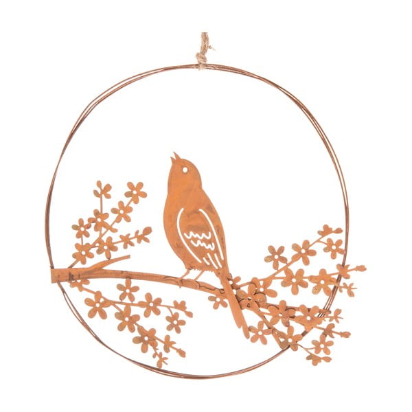 Narančasti metalni viseći ukras Dakls Singing Bird