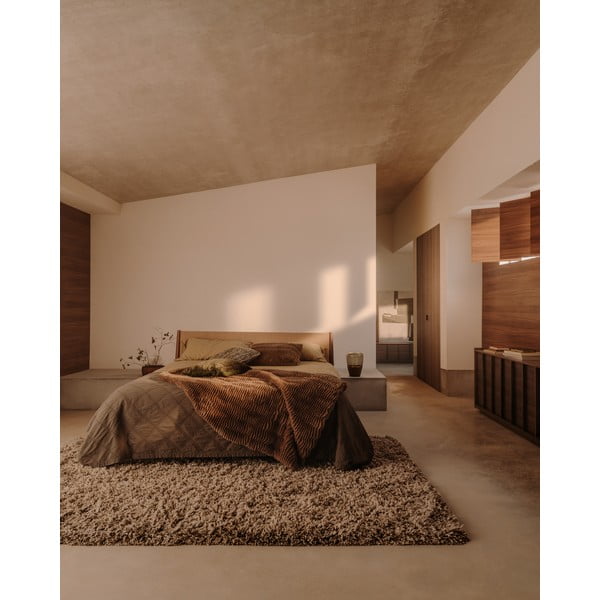 Zelena/u tamnoj prirodnoj boji stolna lampa sa staklenim sjenilom (visina 30 cm) Silex – Kave Home-image-2