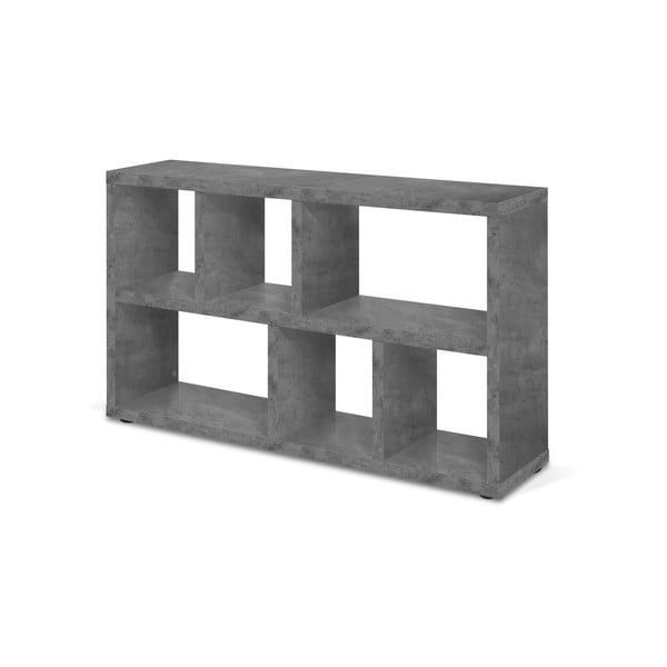 Siva biblioteka u betonskom dekoru 150x83 cm Berlin – TemaHome-image-4