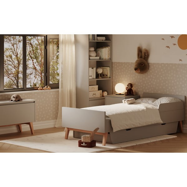 Siva dječja ladica za ispod kreveta 90x200 cm Swing – Pinio-image-1