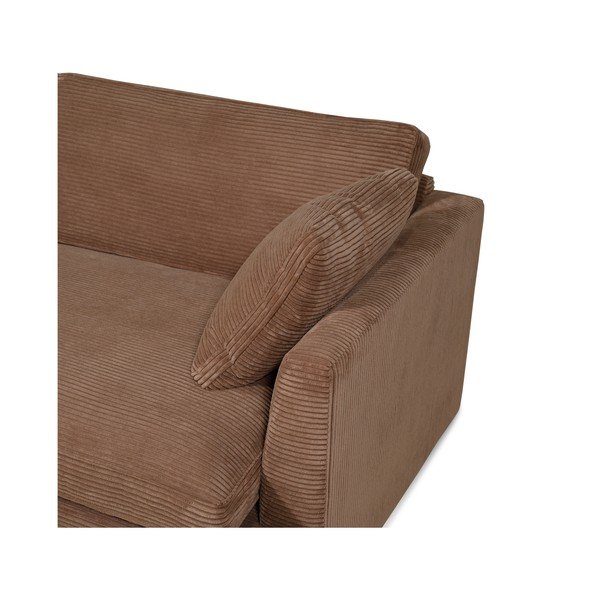 Svjetlo smeđa sofa od samta 132 cm Mobby – Scandic-image-4