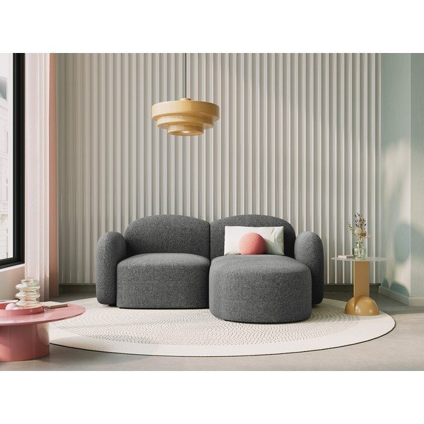 Tamno siva kutna garnitura (s desnim kutom) Blair – Micadoni Home-image-1
