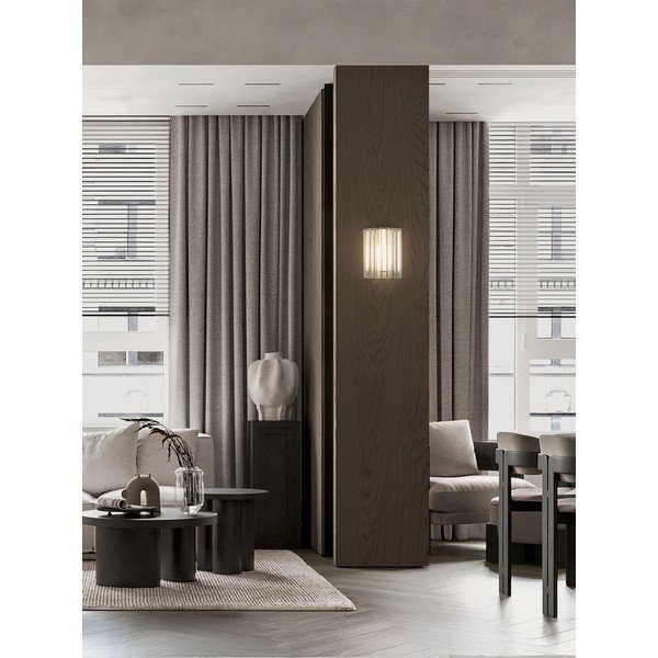 Mjedena staklena LED zidna lampa Nol – Nova Luce-image-1