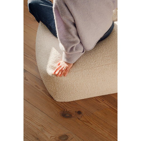 Bež tabure od bouclé tkanine Keno – noo.ma-image-4