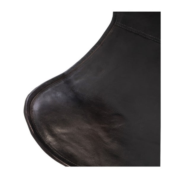 Crni kožni butterfly naslonjač sømcasa Farfalla-image-1