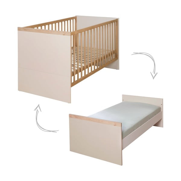 Bež/u prirodnoj boji dječji krevet s podesivom visinom 70x140 cm Jil – Roba-image-2
