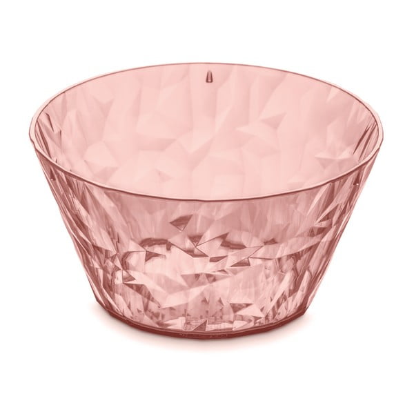 Losos roza plastična posuda za salatu Tantitoni Crystal, 700 ml