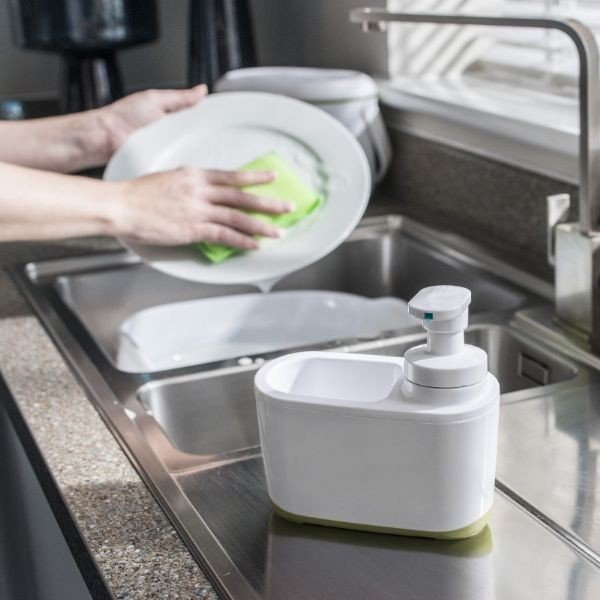 Bijelo-zeleni dozator za sapun Addis-image-3