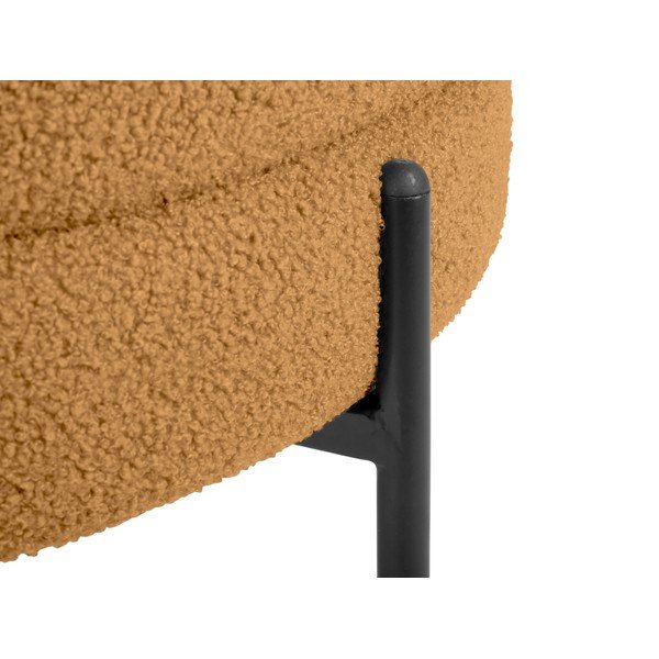 Svjetlo smeđa fotelja od bouclé tkanine Noble – Leitmotiv-image-1