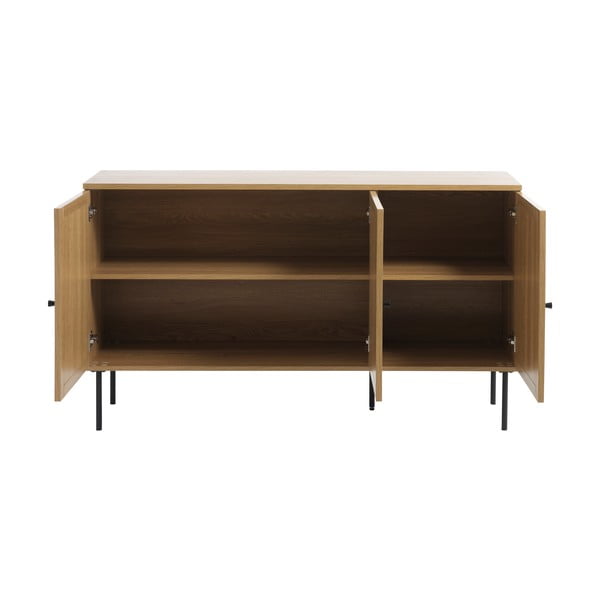 Niska komoda u dekoru hrasta u prirodnoj boji 140x80 cm Pensacola – Unique Furniture-image-2