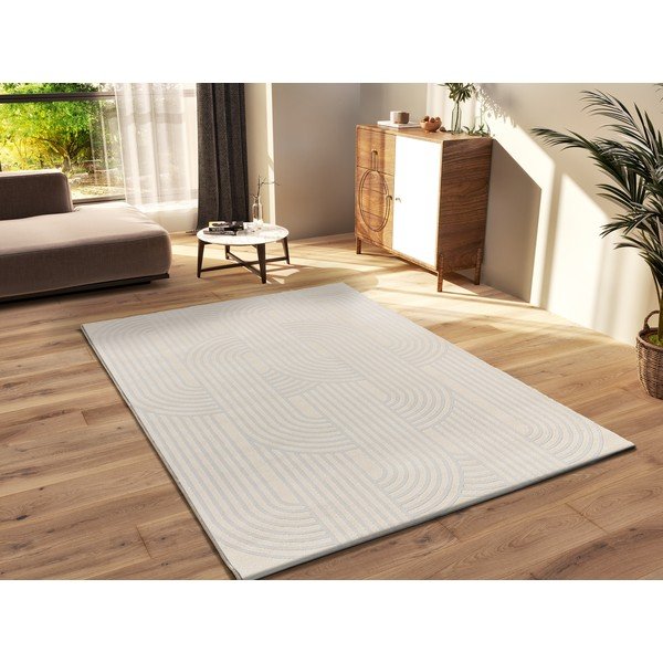 Svijetlo sivi/boje slonovače tepih 160x230 cm Baresa – Universal-image-1