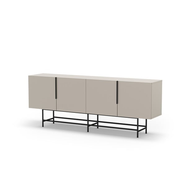 Krem niska komoda 200x77,5 cm Eldia – Marckeric-image-4