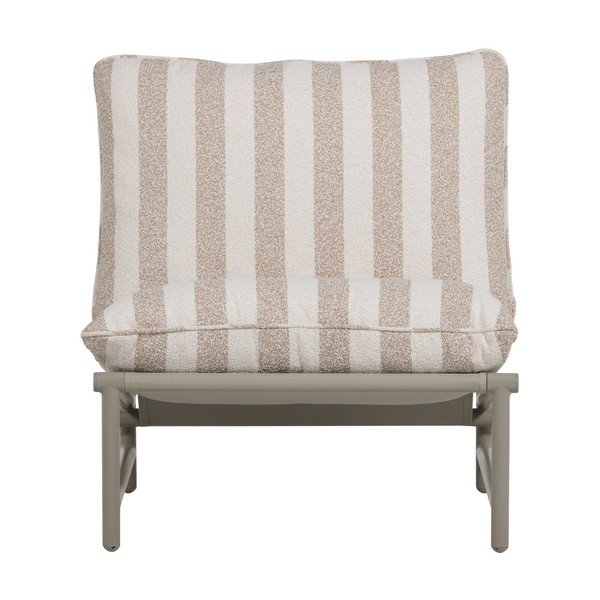 Bež metalna/podstavljena vrtna fotelja Elvo – WOOOD-image-2