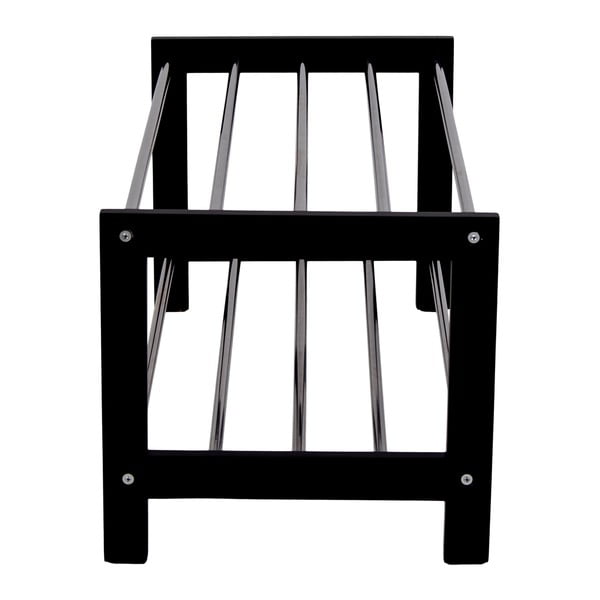 Crna polica za cipele od drveta topole Padova - House Nordic-image-4