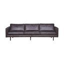 Crna sofa od imitacije kože 277 cm Rodeo – WOOOD