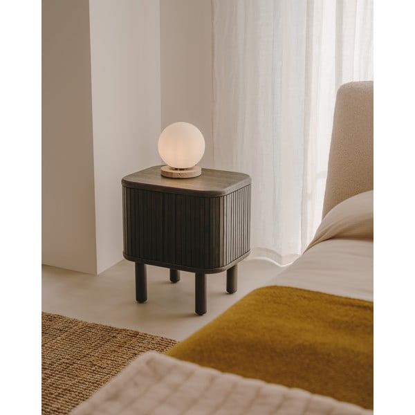 Tamno smeđi noćni ormarić Mailen – Kave Home-image-1