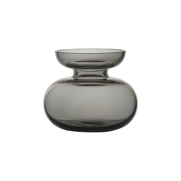 Svijetlo siva staklena ručno izrađena vaza (visina 9 cm) Inu – Zone