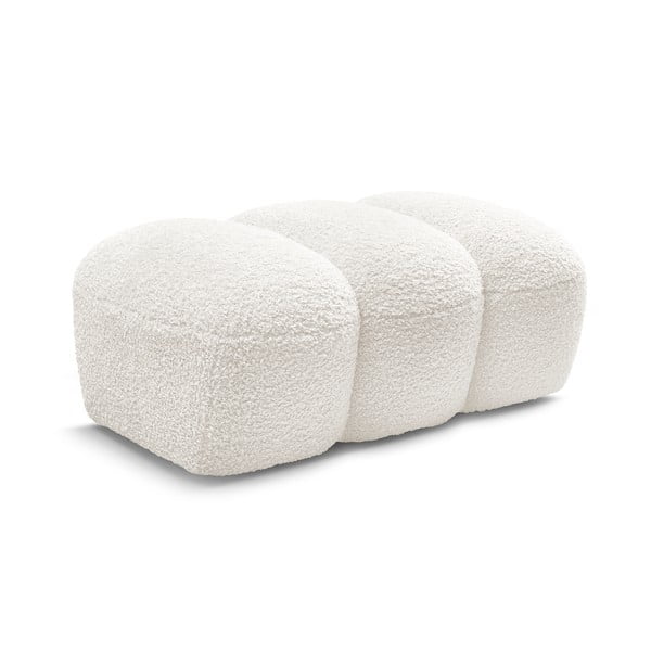 Bijeli tabure od bouclé tkanine Hippolyte – Bobochic Paris-image-3