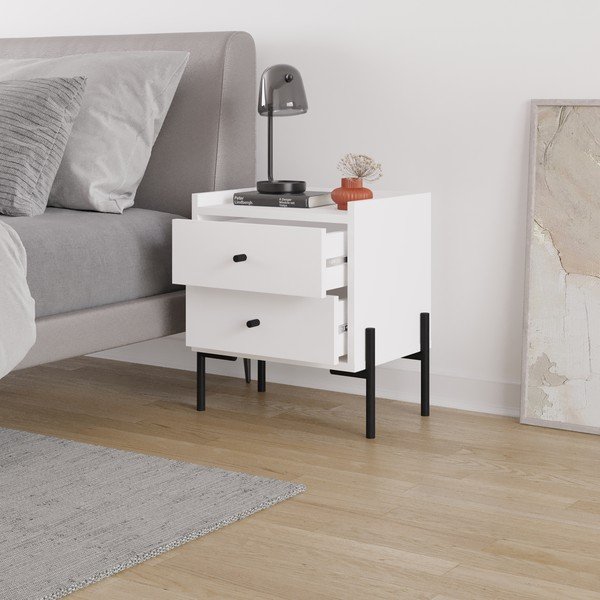 Bijeli noćni ormarić Mayra – Marckeric-image-1