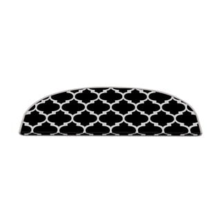 Crno-bijeli set tepiha za stepenice 16 kom 20x65 cm Madalyon – Vitaus