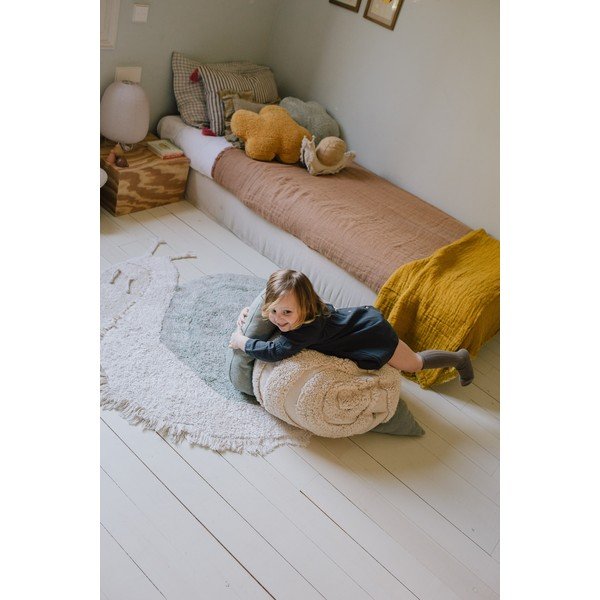 Mentol zeleni/svijetlo sivi periv/ručno rađen pamučan dječji tepih 100x120 cm Snail – Lorena Canals-image-3